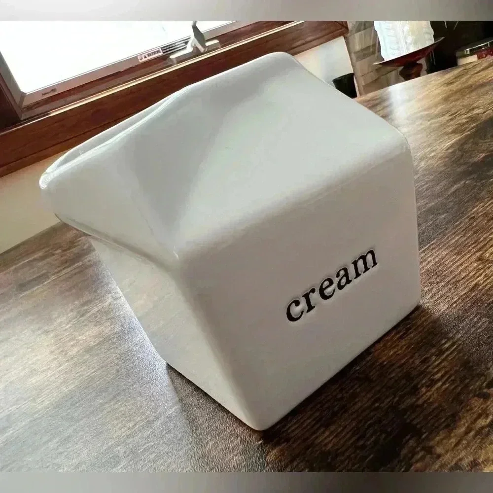 Storehouse | Modern ceramic white, cream and sugar set/2 pieces